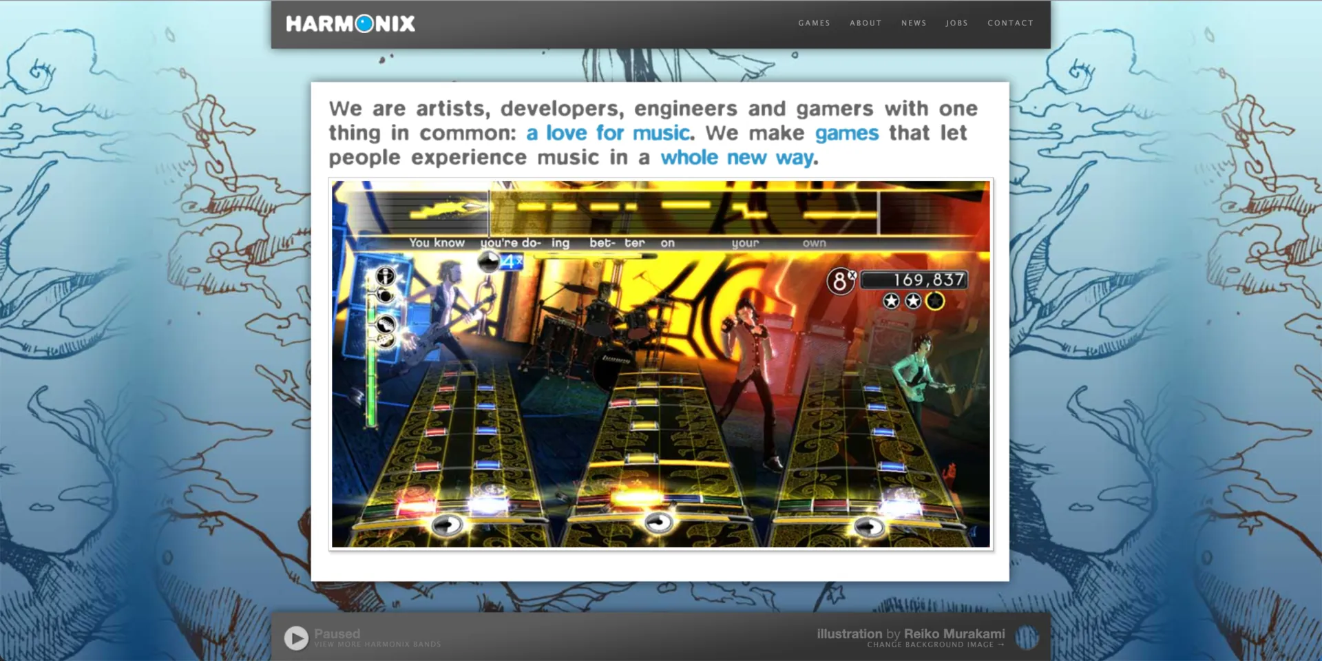 The Beatles Rock Band website