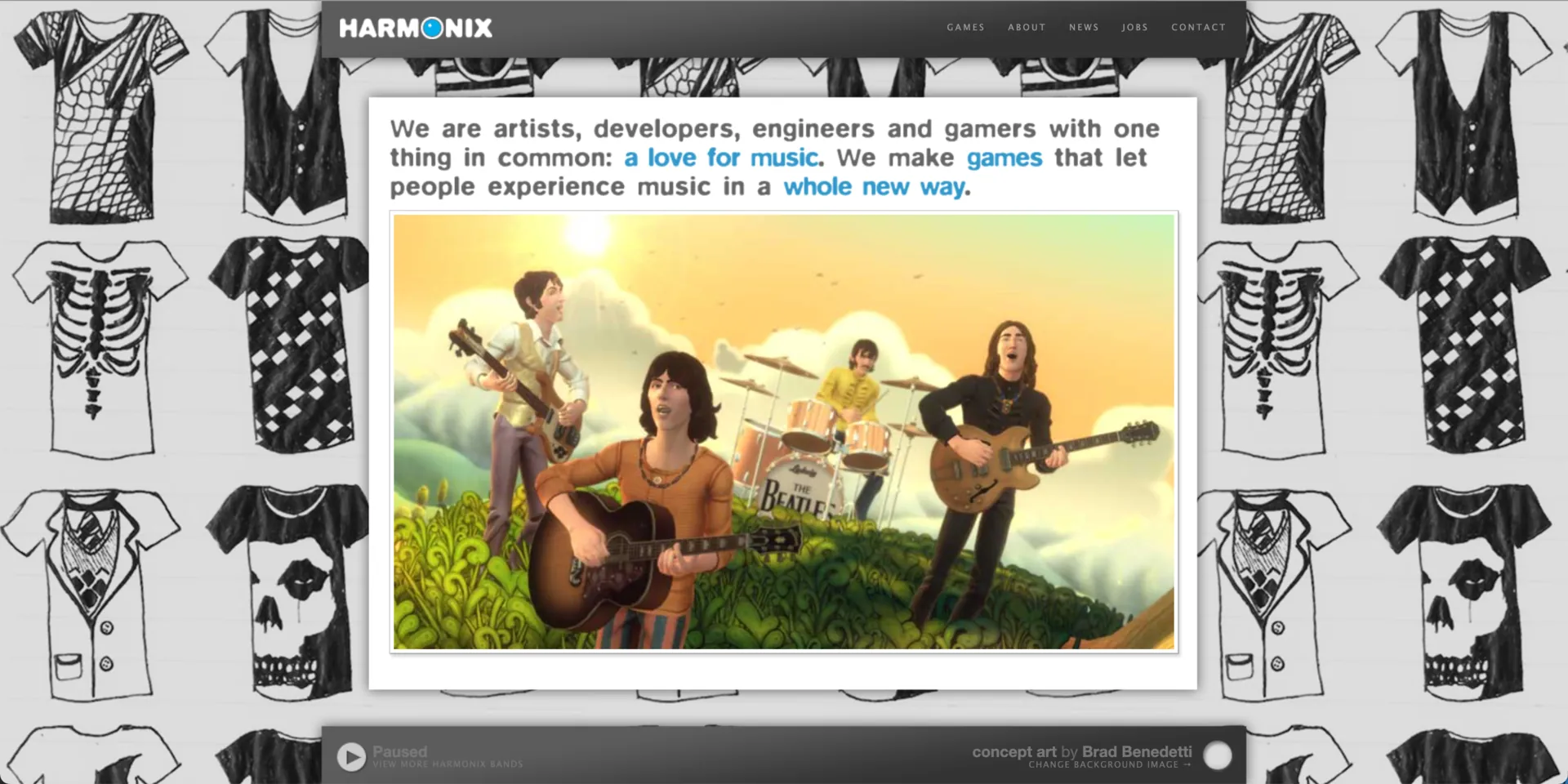 The Beatles Rock Band website