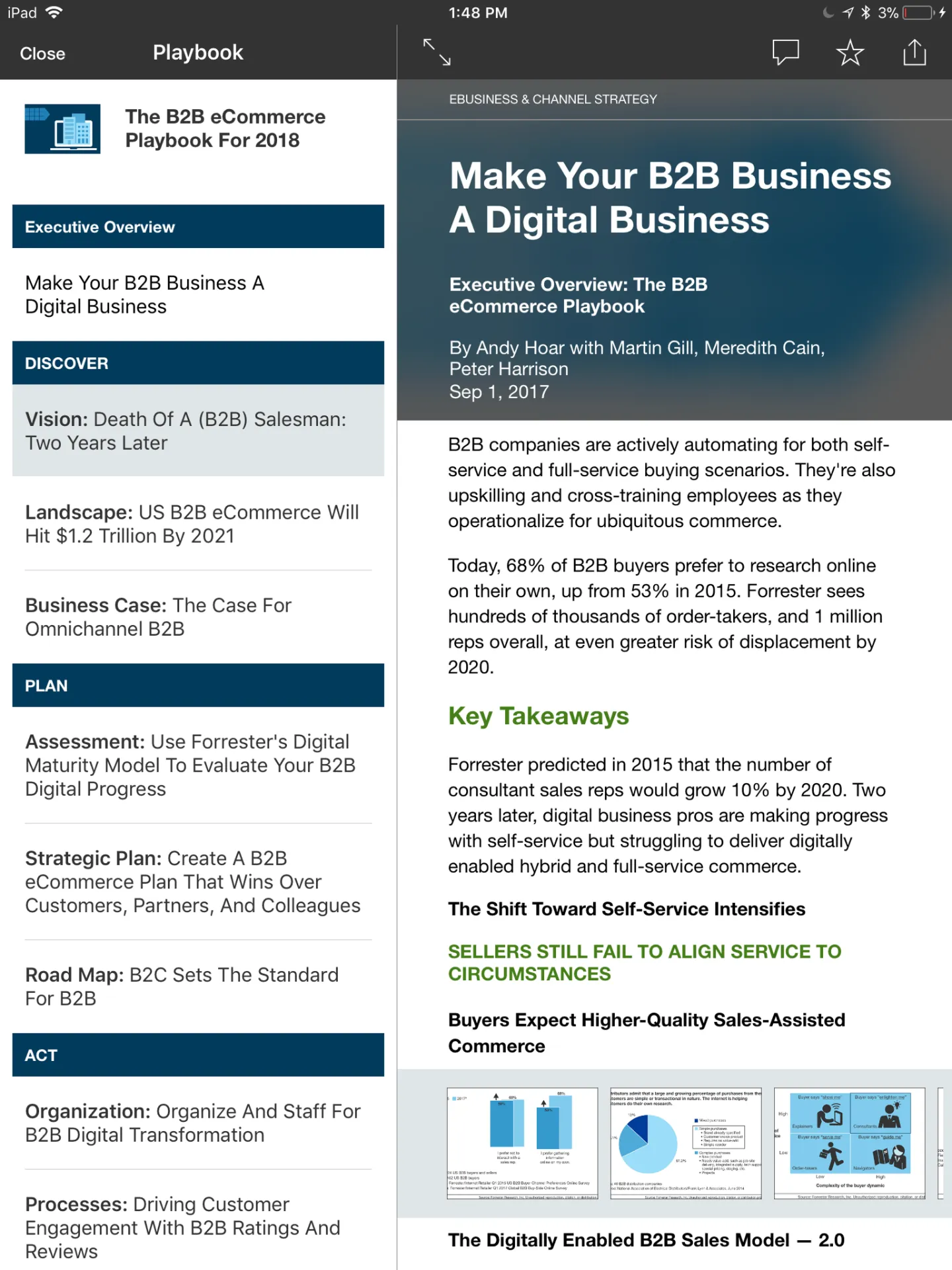 Universal iPad layout with split-view reading