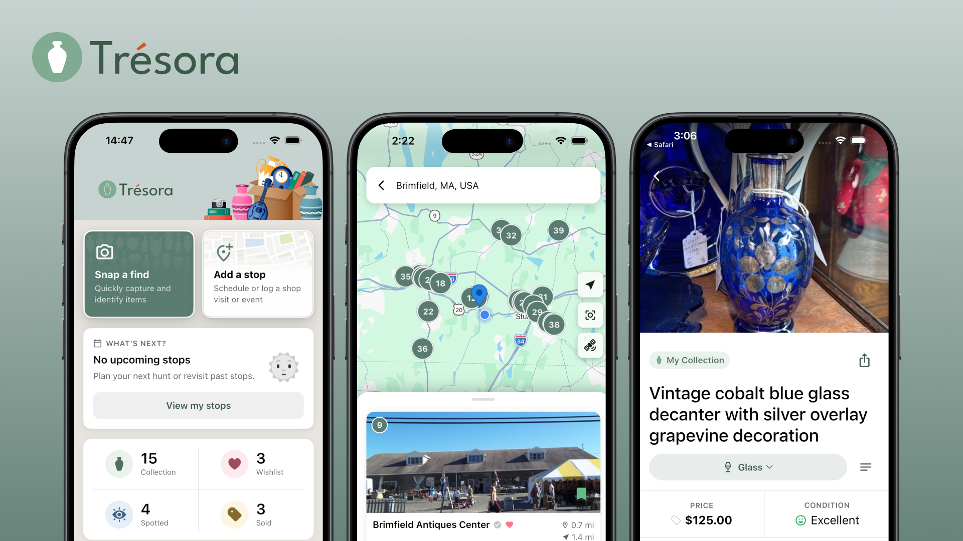 Trésora: A lifestyle app for antique and vintage collectors